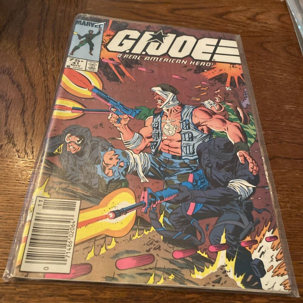 G.I. JOE #41 VINTAGE COMIC BOOK KEPT IN PLASTIC COVER 1980'S VERY GOOD